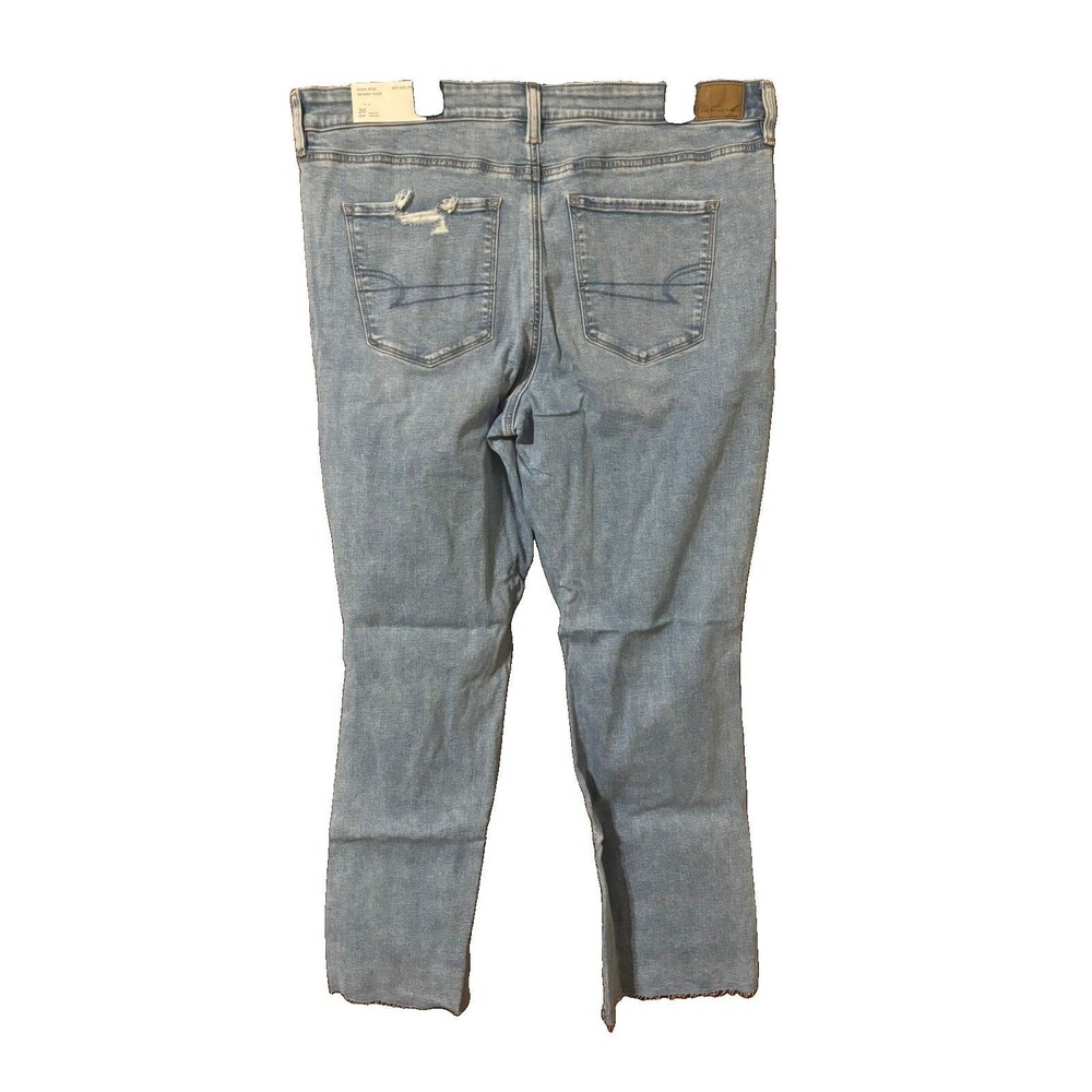 American Eagle Jeans Womens 20 Blue High Rise Skinny Kick Next Level Stretch NWT - Picture 2 of 7